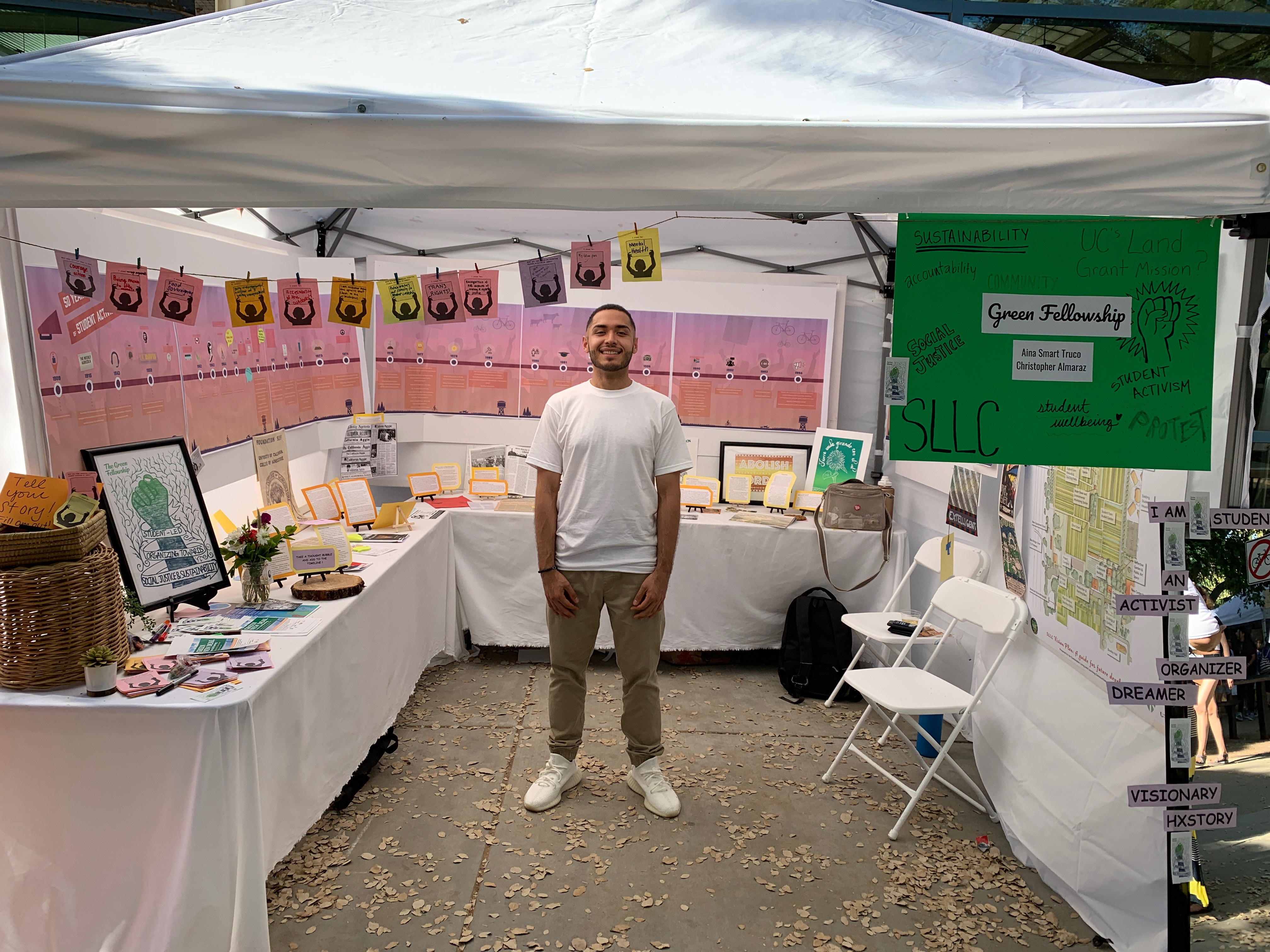 Christopher Almaraz's interactive timeline at the Whole Earth Festival